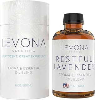 Levona Scents Pure Essential Oils for Diffusers for Home Luxury Scents - Restful Lavender Essential Oil is A Floral Blend of Eucalyptus, Bergamot, Lavender - Aroma Diffuser Oil