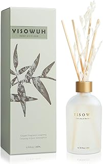 Reed Diffuser - Orange - 200ml Rattan Reed Diffuser Set with Essential Oils and 8 Reeds, Long-Lasting Fragrance for Home, Bathroom, Bedroom, Room, Decor