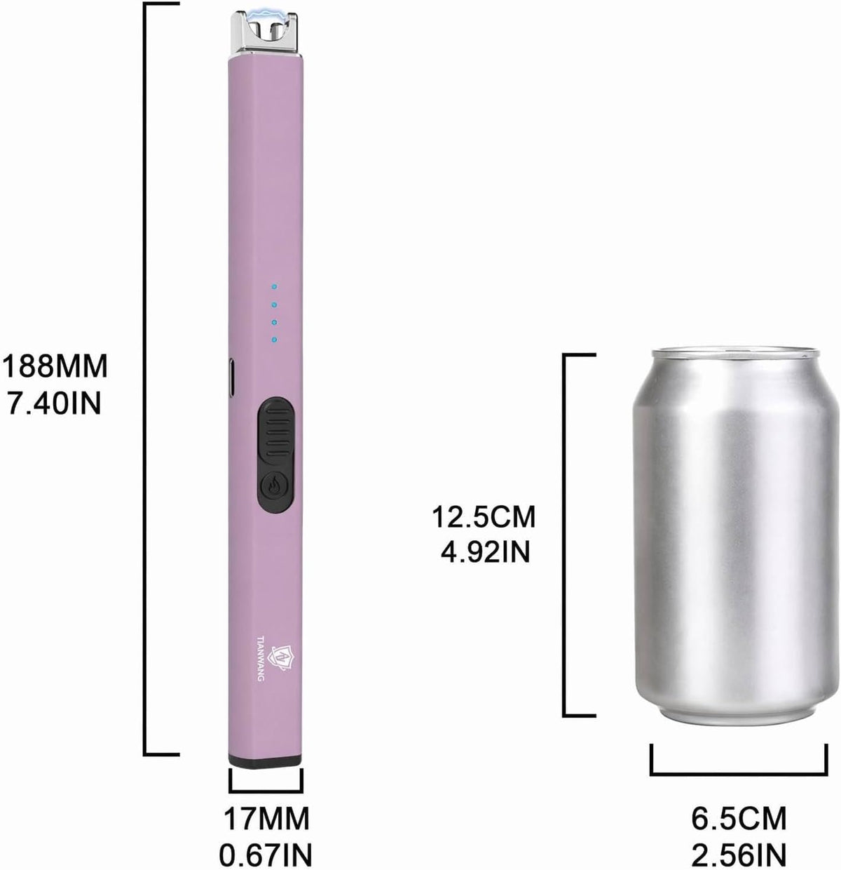 Electric Candle Lighter USB-C Charging, Portable and Easy to Use(Pink)