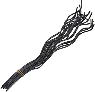 20/50 PCS Wavy Rattan Reed Diffuser Sticks, Handmade Fragrance Replacement Diffuser Sticks, for Bedroom Toilet Living Room(Black 20pcs)