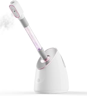 Facial Steamer for Face, Portable Warm Mist Face Steamer with a 360° Rotating Spray Arm & One Interchangeable Nozzle, Essential Oil Tray, Touch Control & Auto Shut-Off for Home Spa Skin Care