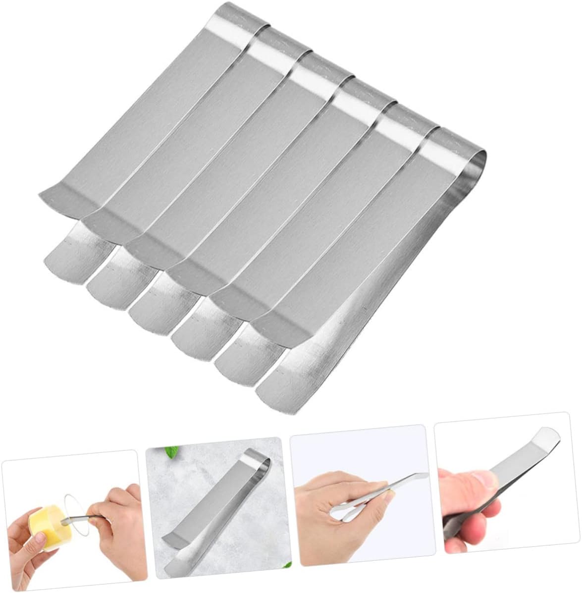PRETYZOOM Candle Wick Extinguisher Tool 6pc Set Stainless Steel Candle Tweezers Aromatherapy Wick Trimmer Snuffer for Soot-Free Extinguishing