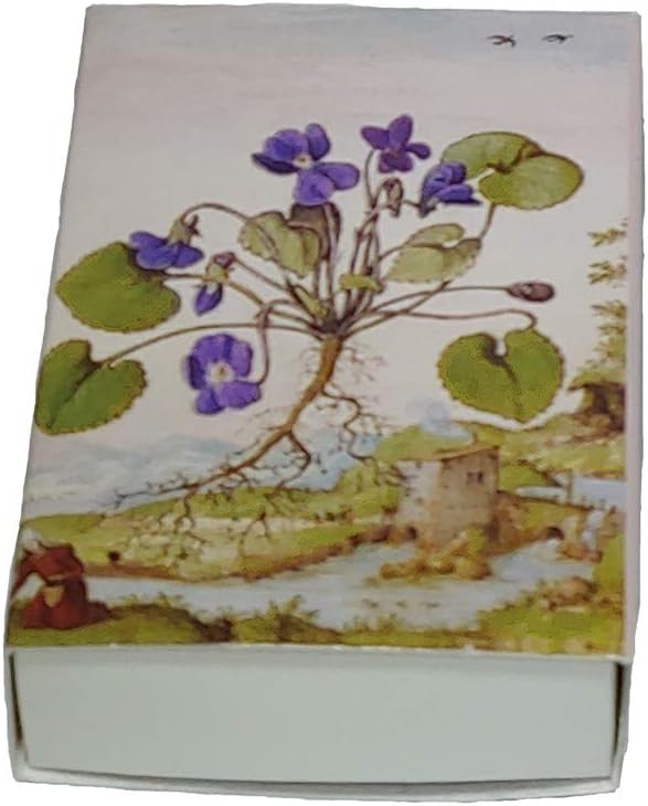 Decorative Mini Bontanical Floral Matchbox Set of 6 Matches for Candle and Fireplace Wood Matches