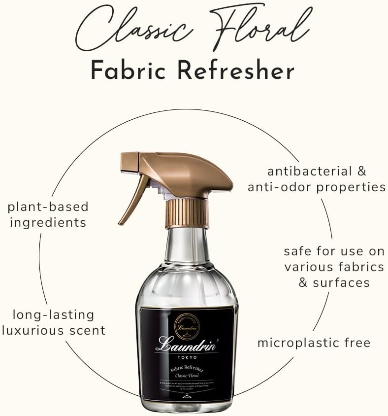 Laundrin Fabric Refresher Spray - Classic Floral, 300ml Odor Eliminator