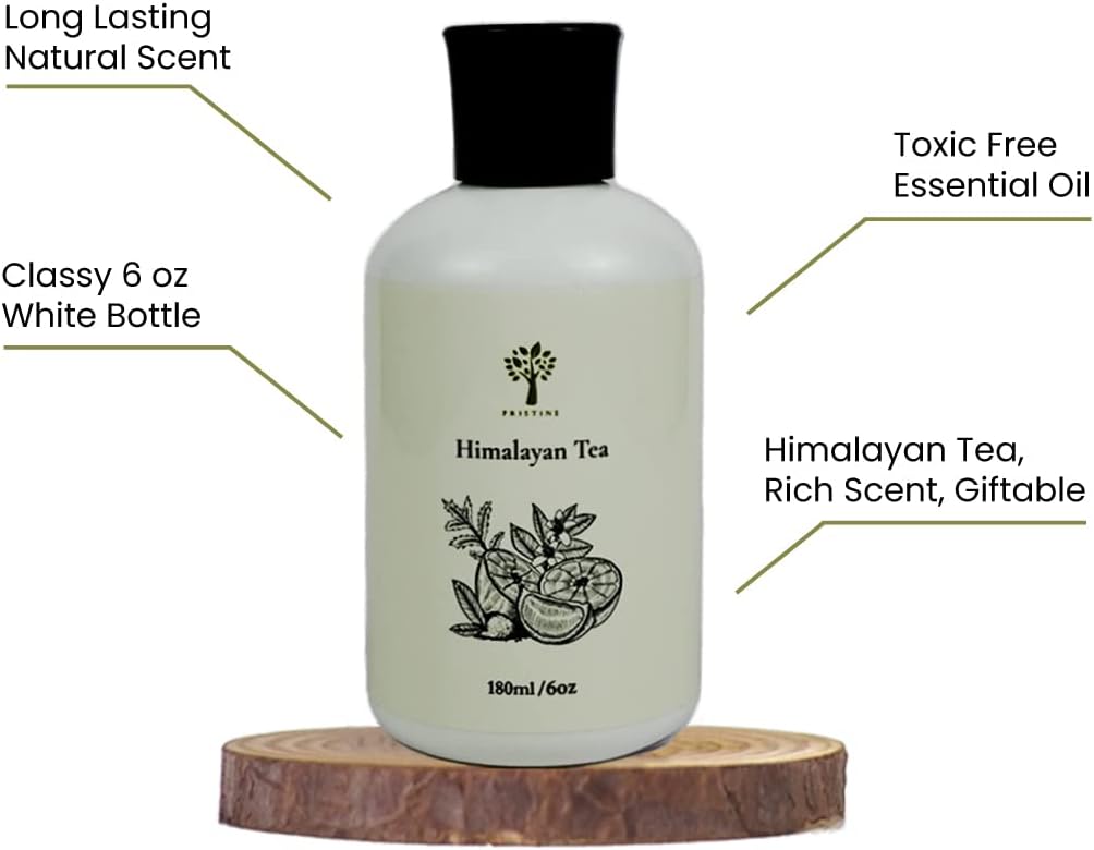 PRISTINE Himalayan Tea/Westin Hotel Inspired Scent Diffuser Refill with Free Reed Stick | Fresh Bergamot/White Tea Room Fragrance Reed Diffusers, Oil & Room Diffusers with Reed | Home Fragrance