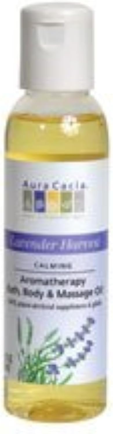 Aura Cacia Lavender Harvest Aromatherapy Body and Massage Oil, 4 Ounce - 6 per case.