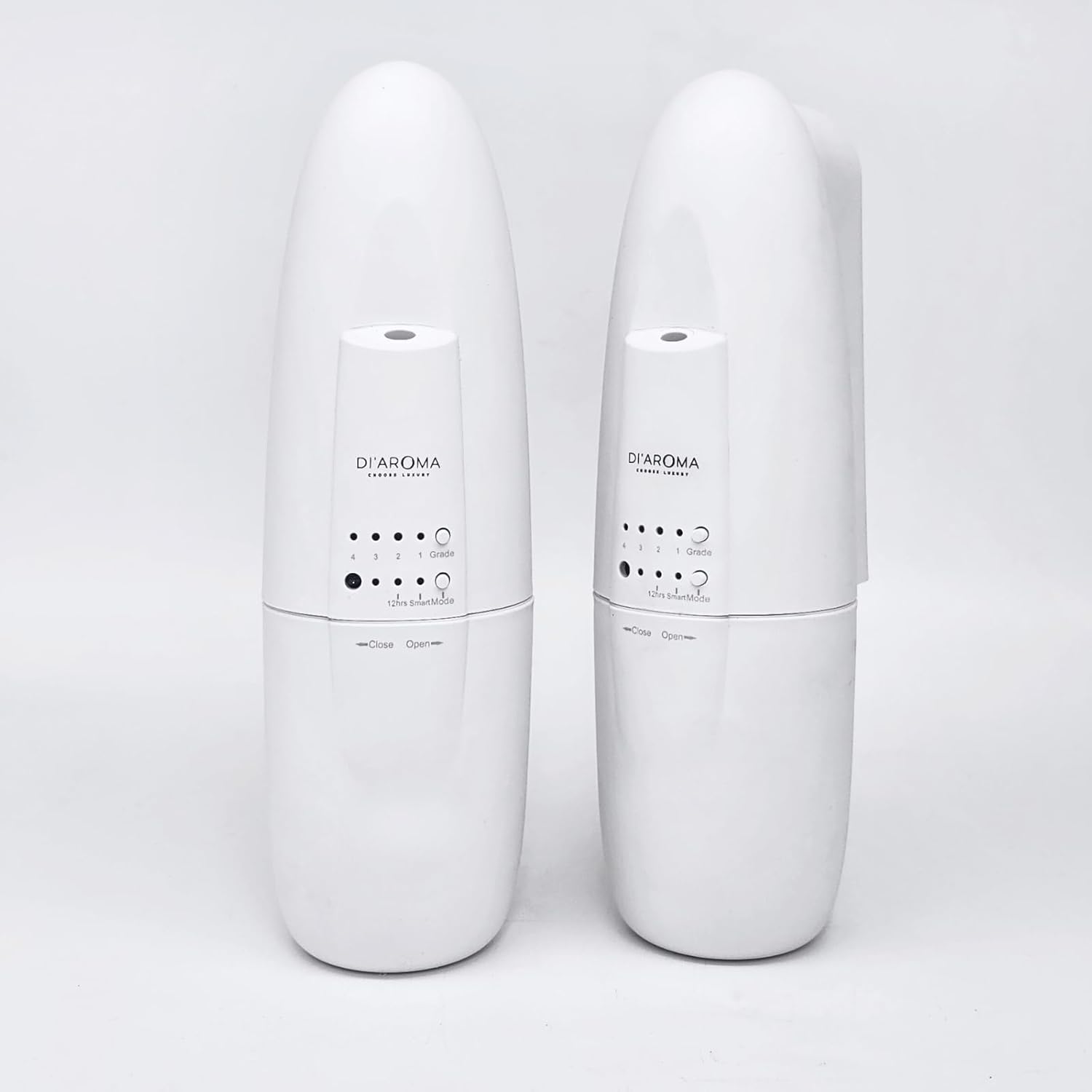 Di’Aroma Plug In Waterless Diffuser – Essential Oil Diffuser with Nanotechnology, Cold Air Nebulizing Scent Diffuser Machine – Air Freshener for Home, Office & Spa, Up to 500 Sq Ft Each (2 Pack White)