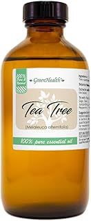 GreenHealth Tea Tree Essential Oil - 8 fl oz (237 ml) Glass Bottle with Cap - 100% Pure Essential Oil