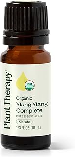 Ylang Ylang Complete Organic Essential Oil 10 mL (1/3 oz),100% Pure, USDA Certified Organic, Undiluted, Natural Aromatherapy, Romantic, Soothing Scent