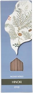 Incense Sticks (Sandalwood), 120 Sticks, Korean Incense Stick, Over 90% Natural Scents, Premium Quality, Beige (Hinoki)