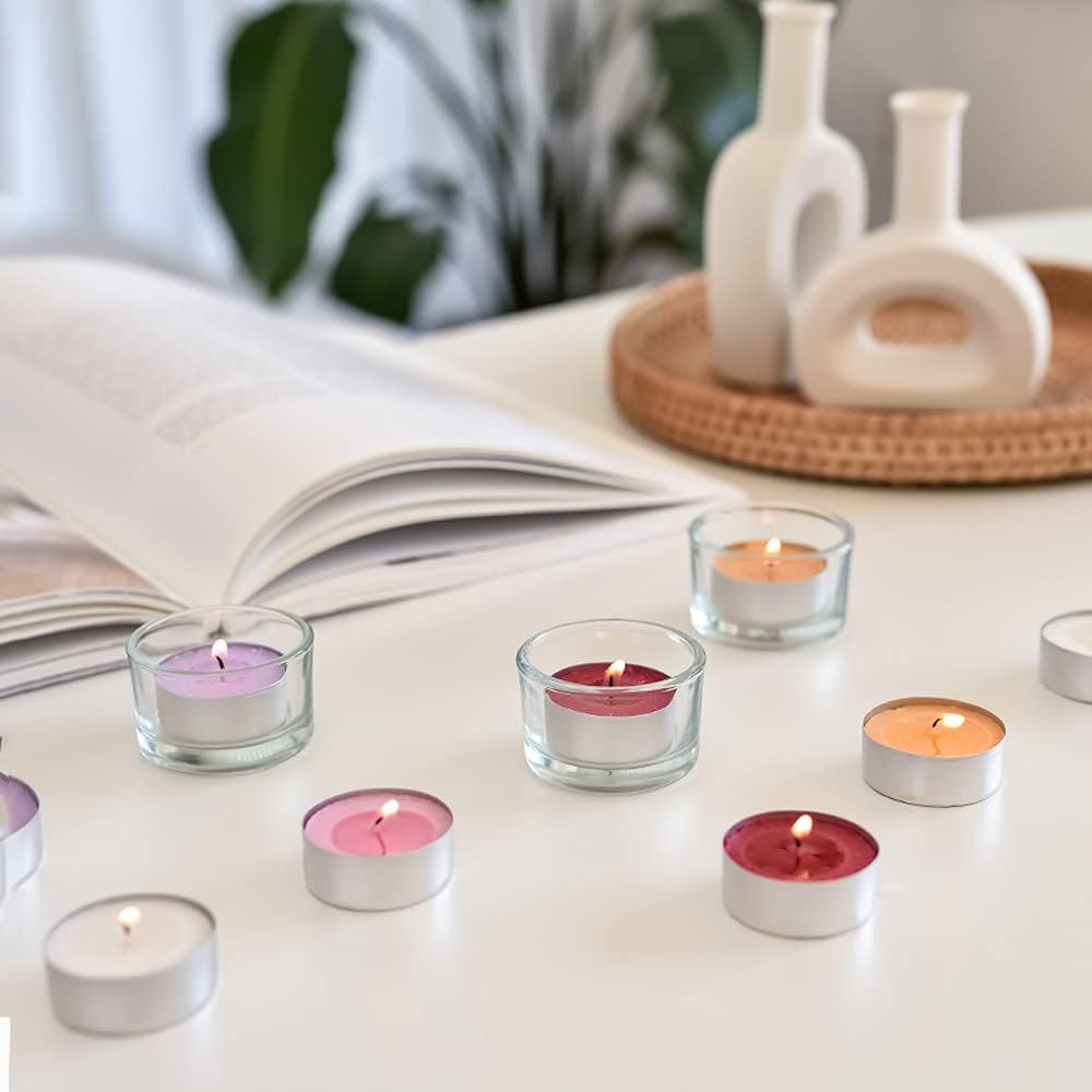 COCODOR Scented Tealight Candles/Garden Lavender / 25 Pack / 4-5 Hour Extended Burn Time/Made in Italy, Cotton Wick, Scented Home Deco, Fragrance, Mother's Day