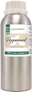 Peppermint Essential Oil – 8 fl oz (237 ml) Aluminum Bottle w/Plug Cap – 100% Pure Essential Oil – GreenHealth