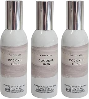 Bath and Body Works Coconut Linen Room Spray - Pack of 3