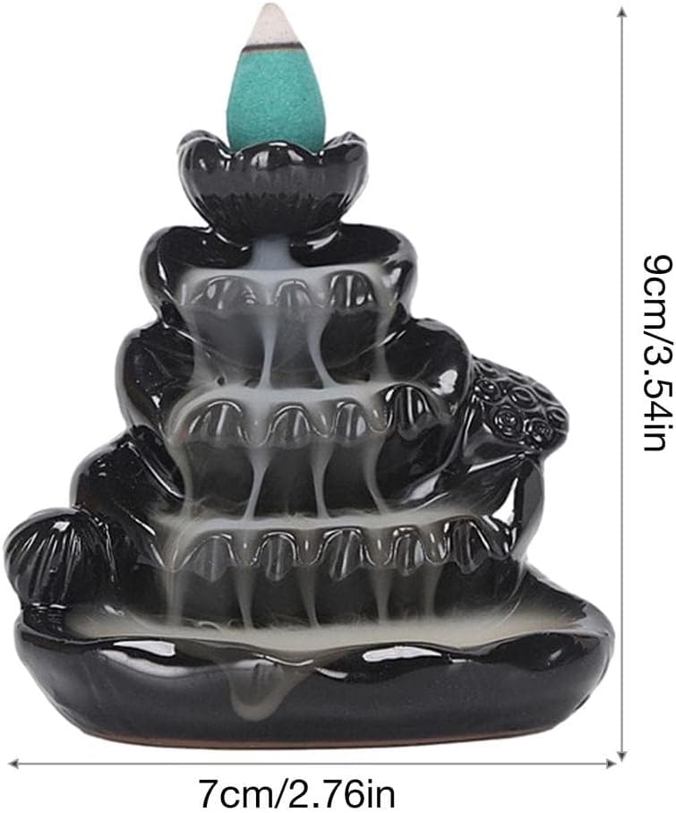 Handmade Backflow Incense Holder, Incense Burner Ornament, Ceramics Waterfall Incense Seat, Zen Decor