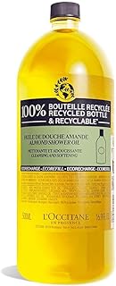 L'OCCITANE Cleansing & Softening Almond Shower Oil, Body Wash & Shaving Base Purifies & Smooths Without Drying Skin, Milky Lather, Nourishing Skincare