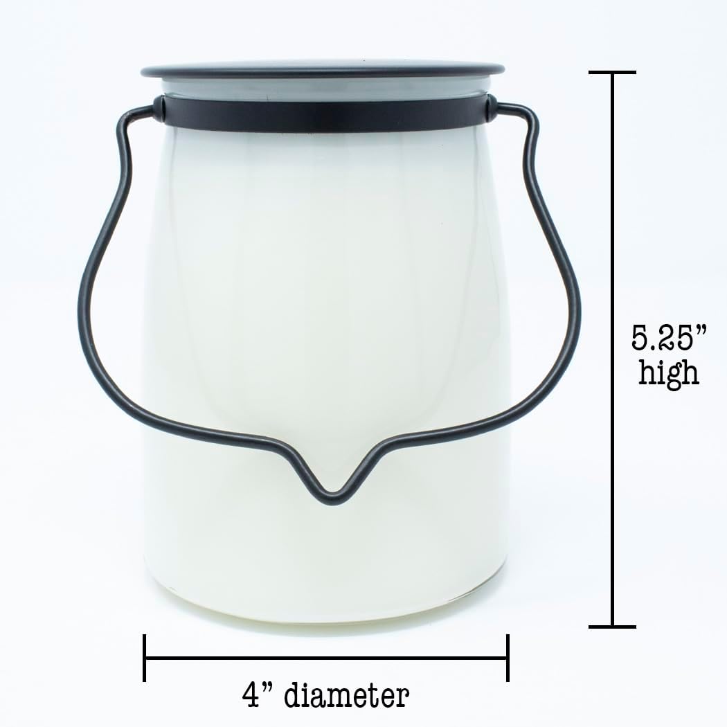 Milkhouse Candle Company Pineapple Gelato Soy Candle - Pineapple | Coconut | Vanilla Bean Scented - 22 oz Butter Jar with Lid, 120+ Hour Burn Time, Made in the USA