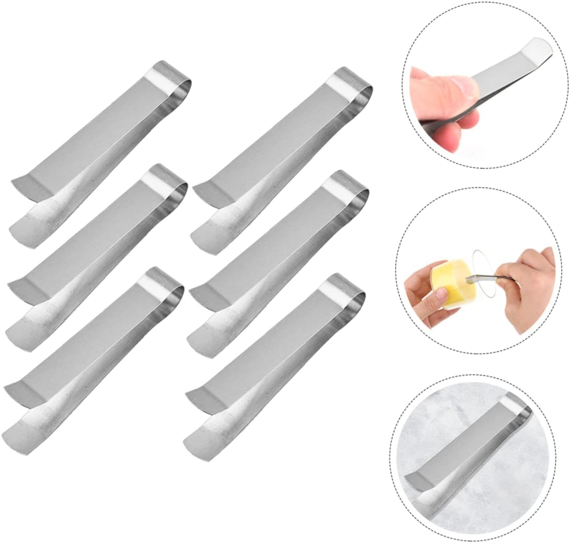 PRETYZOOM Candle Wick Extinguisher Tool 6pc Set Stainless Steel Candle Tweezers Aromatherapy Wick Trimmer Snuffer for Soot-Free Extinguishing