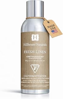 Hillhouse Naturals - Home Fragrance Mist - Aromatic Room Spray - Refresh Home, Bedrooms, Bathrooms & More - With Citrus, Bergamot, Rose & Musk - Made in the USA - Fresh Linen Scent - 3 oz