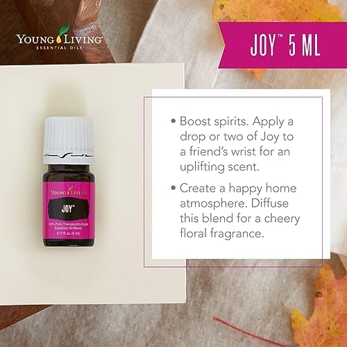 Young Living Joy Essential Oil Blend 5ml | Vegan-Friendly & Gluten-Free | Aromatherapy Oil | Aromatic Diffuser | Relaxation & Calming Aroma | Topical Use