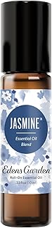 Edens Garden Jasmine Essential Oil Roll-On – Pre-Diluted Floral Blend, 100% Pure Aromatherapy & Natural Perfume, Calming Skin Safe Travel Roll-On, 10 ml (.33 fl oz)