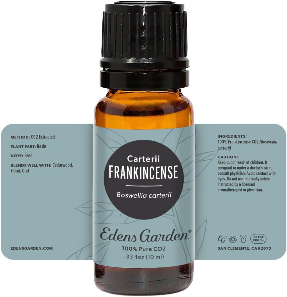 Edens Garden Frankincense CO2 Essential Oil- 100% Pure Premium Grade, Undiluted, Natural, Therapeutic, Aromatherapy, The Best for Diffuser, Skin, Hair, Humidifiers 10 ml (.33 fl oz)