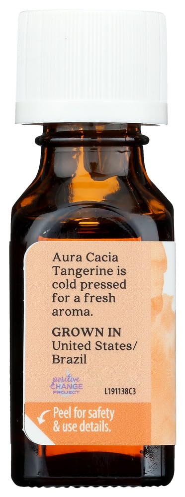 Aura Cacia Pure Aromatherapy 100% Pure Essential Oil, Tangerine, Cheering, 0.5-Ounces (Pack of 6)