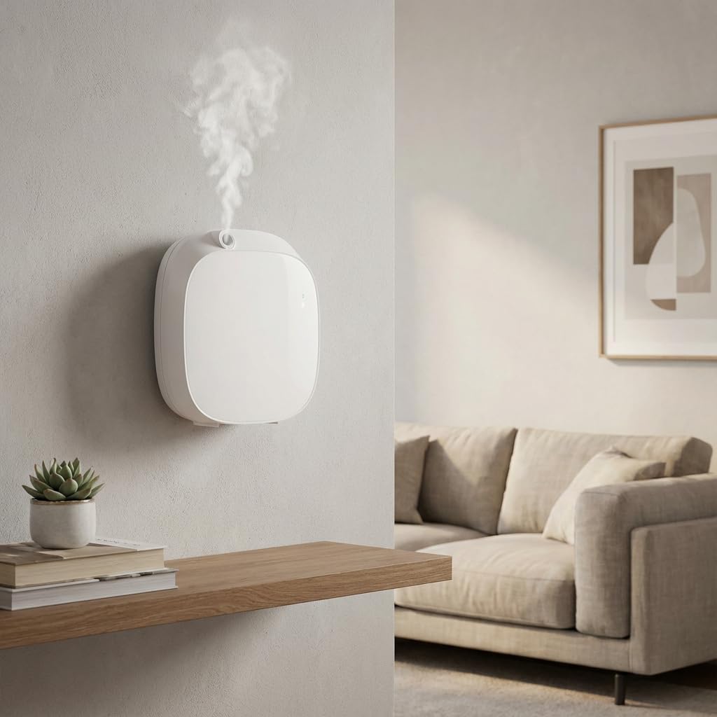 AmbiCloud Air with Nebulizing Tech for Home, Wall Mounted Cold Air Scent Machine, Waterless Nebulizing Scent Diffuser