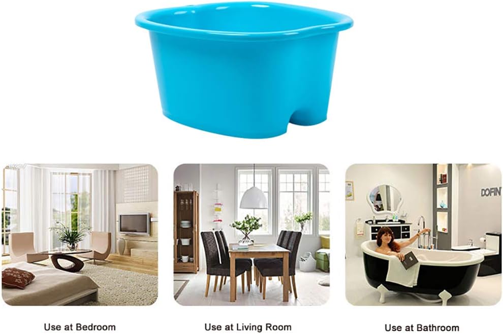 Plastic Foot Basin Feet Bath Spa Wash Bucket and Massage Sturdy Tub for Soaking Foot,Detox,Toe Nails, and Ankles,Pedicure,Portable Feet Tub Beige