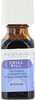 Aura Cacia Chill Pill Essential Oil Blend | GC/MS Tested for Purity | 15ml (0.5 fl. oz.)