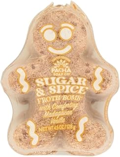Pacha Soap Sugar & Spice Gingerbread Man Froth Bomb, 4.5 OZ