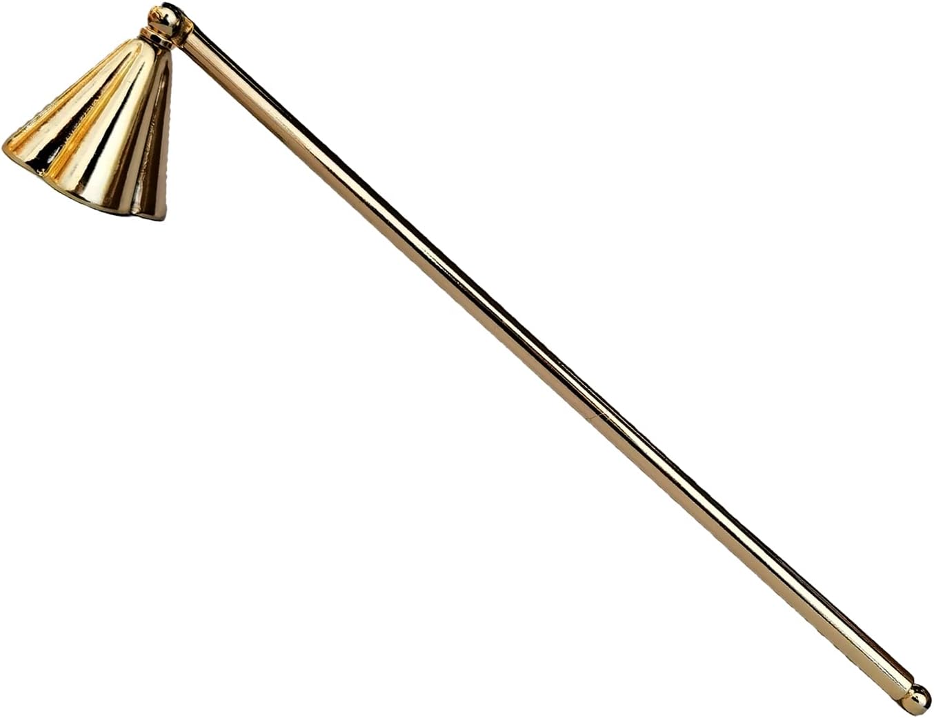 CC Wonderland Candle Snuffer Accessory - Stainless Steel Polished Candle Extinguisher Snuffer Accessory with Long Handle - for Putting Out Extinguish Candle Wicks Flame (Gold)