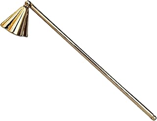 CC Wonderland Candle Snuffer Accessory - Stainless Steel Polished Candle Extinguisher Snuffer Accessory with Long Handle - for Putting Out Extinguish Candle Wicks Flame (Gold)