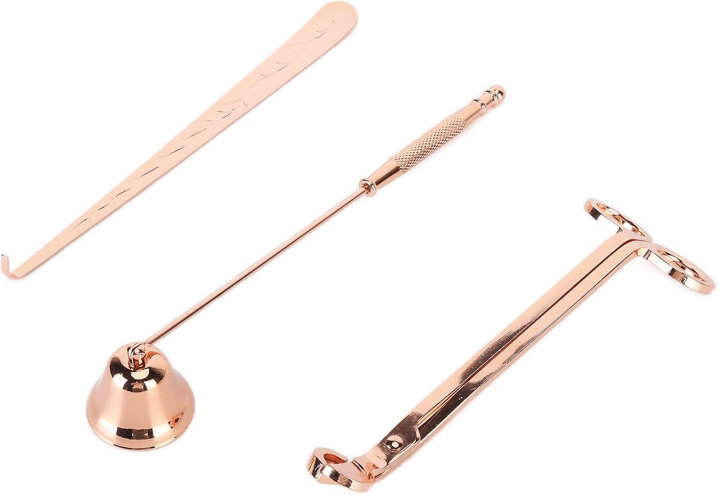 Candle Accessory Set Efficient Candle Wick Trimmer Cutter Snuffer for Home Decoration Stainless Steel (Pink Gold)