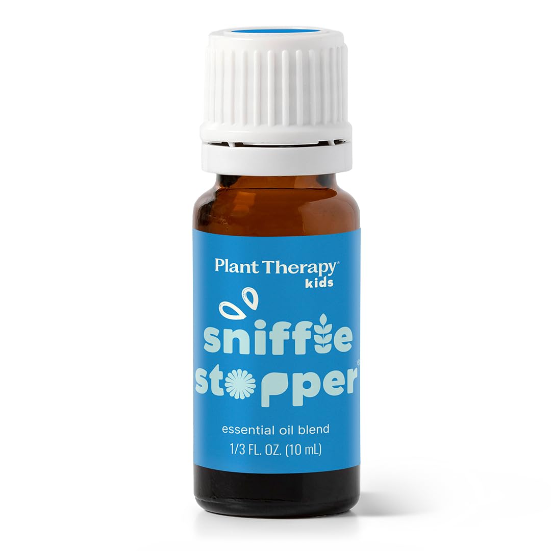 Plant Therapy Kids Sniffle Stopper Essential Oil Blend, 10 mL (1/3 oz), Respiratory Support Essential Oil Blend, Helps Clear Congestion, 100% Pure, Undiluted