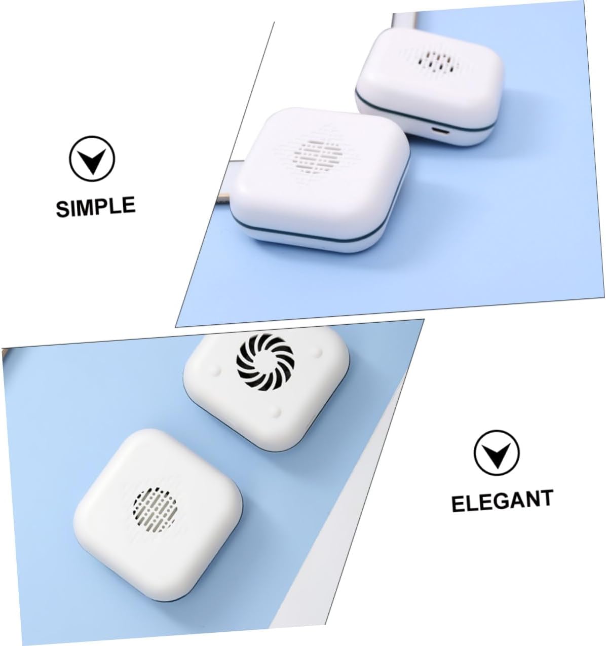 GANAZONO Portable Mini Noiseless Aromatherapy Diffuser for Car and Office, USB Rechargeable White Vehicle-Mounted Essential Oil Diffuser for Home and Travel