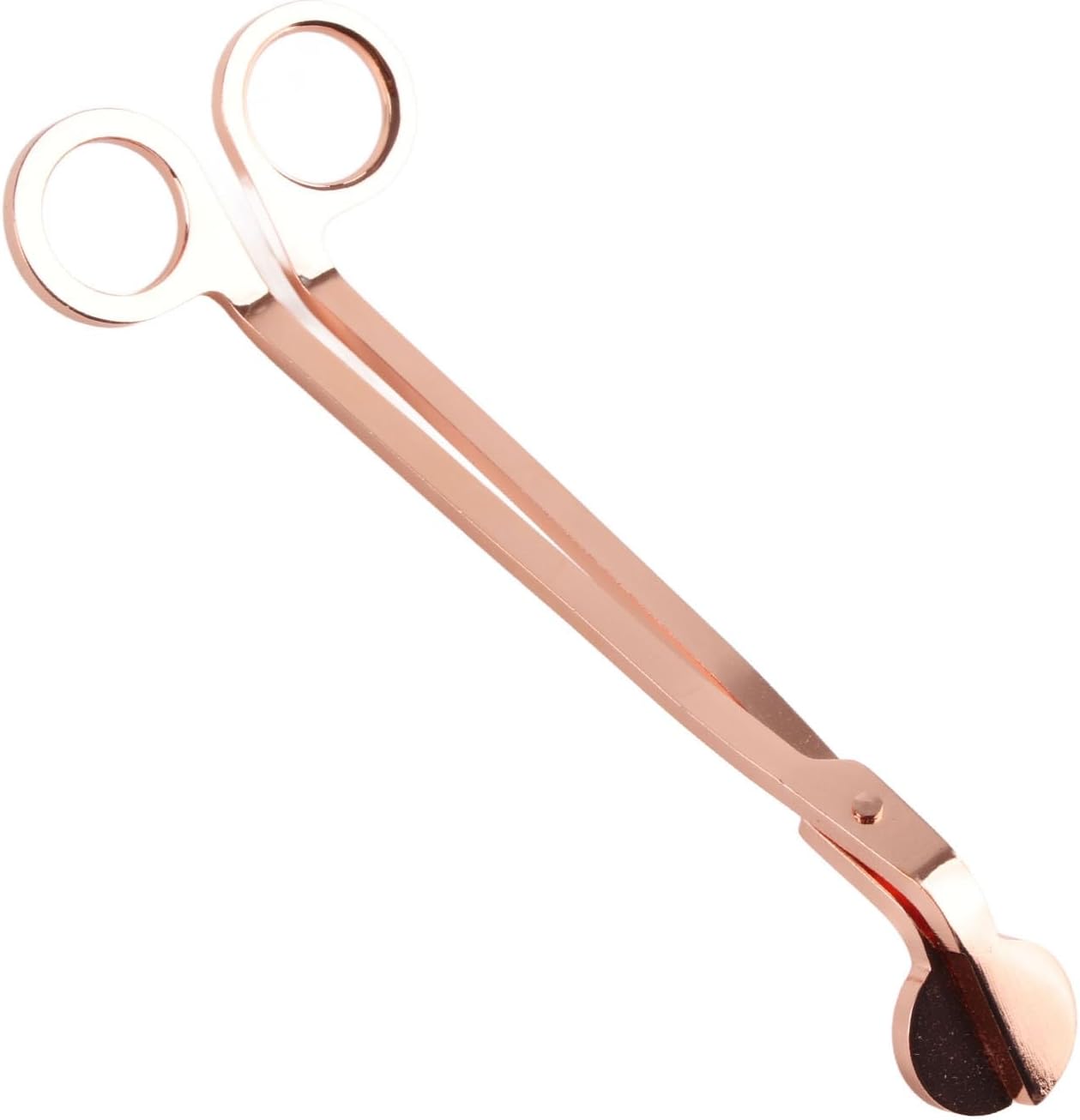 Rose Gold Candle Wick Trimmer Set, Stainless Steel Cutter, Wick Snuffer, Dipper, Bell Snuffer with Elegant Carving for Home Decor and Candle Lovers