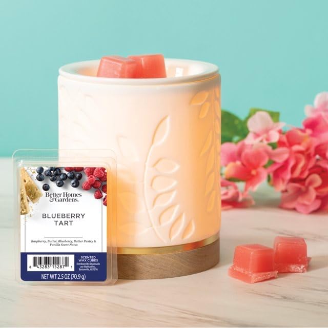 Maclock Better Homes and Gardens Scented Wax Cubes 2.5oz 2-Pack (Blueberry Tart), Neutral, BG154
