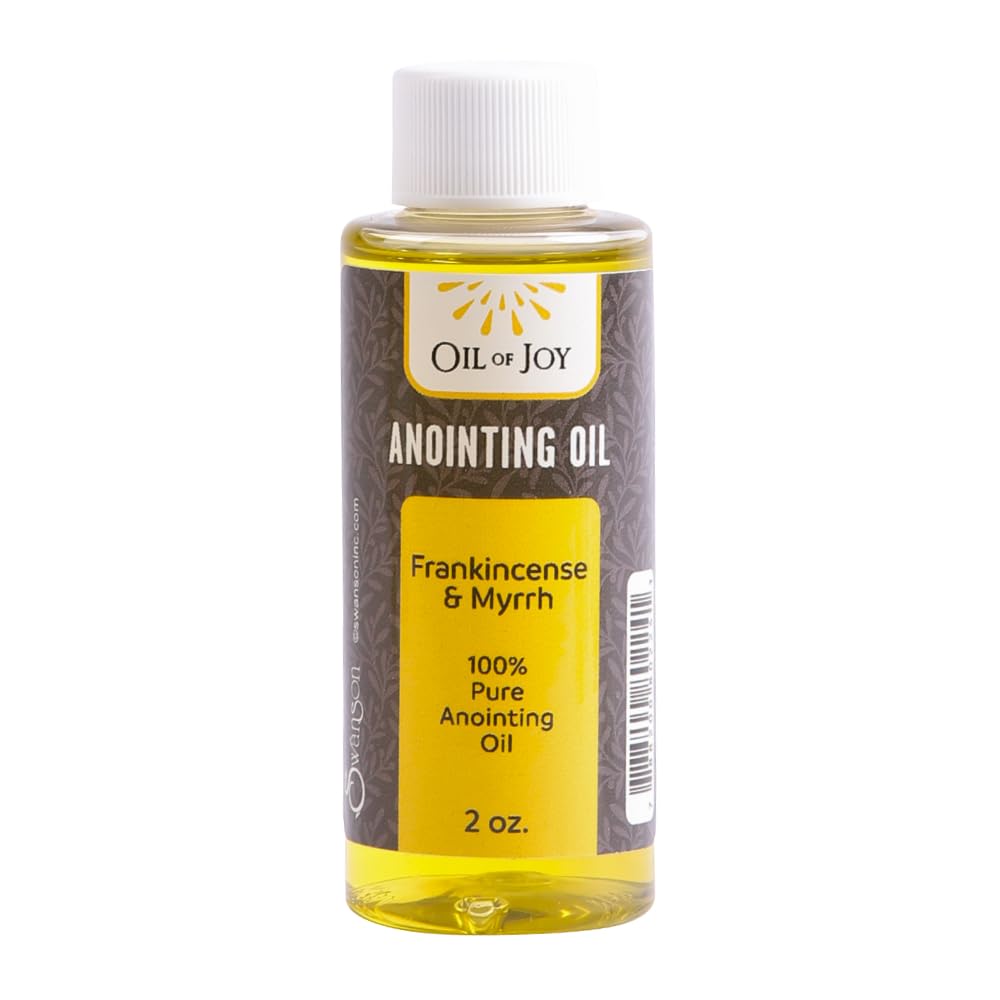 Swanson Christian Products Frankincense and Myrrh Anointing Oil 2 Oz 100% Pure Anointing Oil for Prayers by Oil of Joy