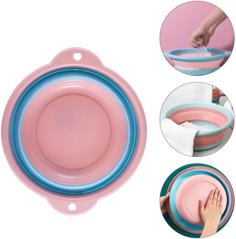 VALICLUD Foldable Foot Basin 11.02X12.59X4.72In Household Foot Soak Bucket Multipurpose Collapsible Feet Bath Tub for Relaxation Pedicure and Travel