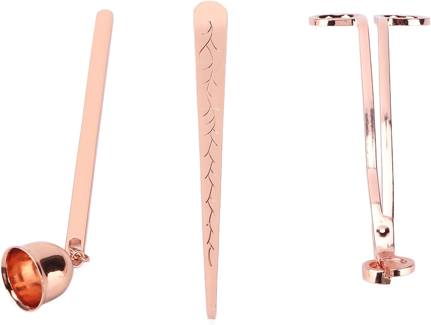 Elegant Wick Trimmer Candle Extinguisher and Dipper Candle Snuffer Accessories Set for Home Decor and Gifts, Stainless Steel Wick Trimmer for Aromatherapy Candles