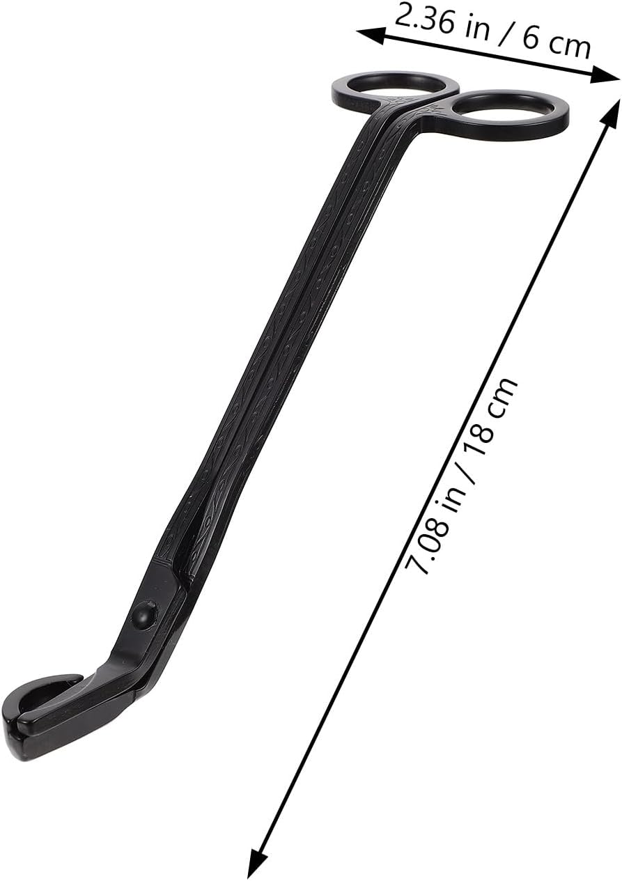 3 Pcs Stainless Steel Candle Wick Scissors and Snuffers Set Matte Black Wear-Resistant Wick Trimmers with Half-Round Head 18cm for Home Candle Care and Thick Maintenance