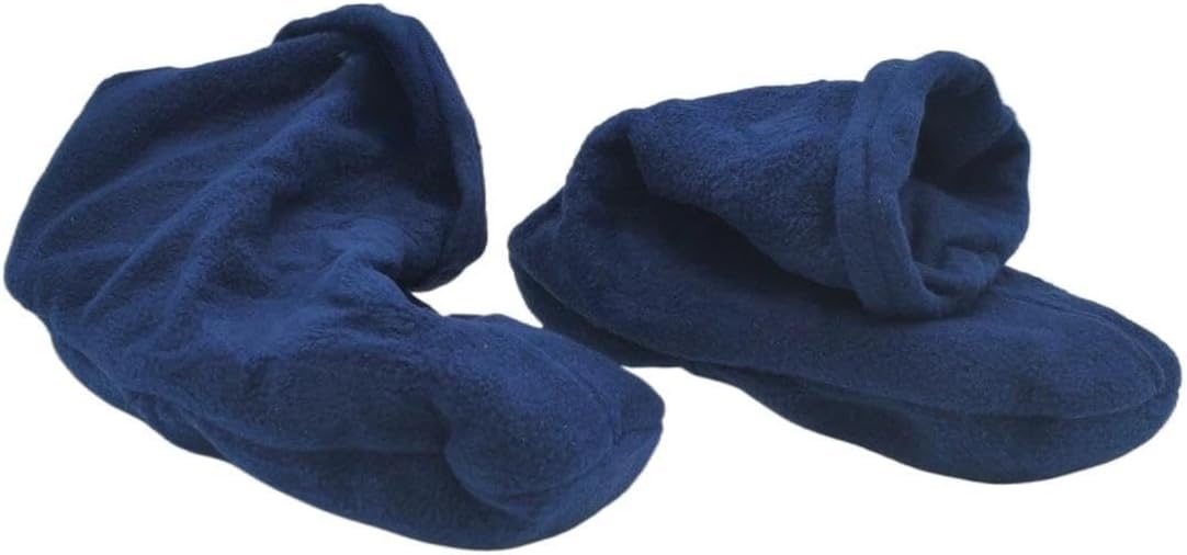 Microwaveable Aromatherapy Foot Warmers – Reusable Heated Booties with Flaxseed & Herbal Infusion for Foot Relaxation, Moist Heat Comfort & Cold Feet Relief (Blue, One Size)