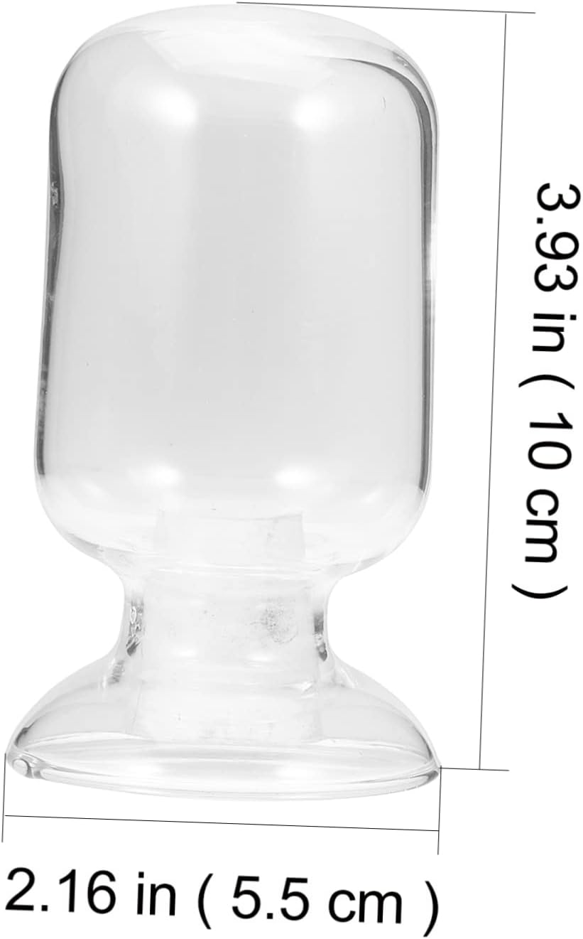Glass Match Holder Jar Handcrafted Cloche Bottle for Decorative Storage of Matches Elegant and Compact Design for Gifts and Home Decor