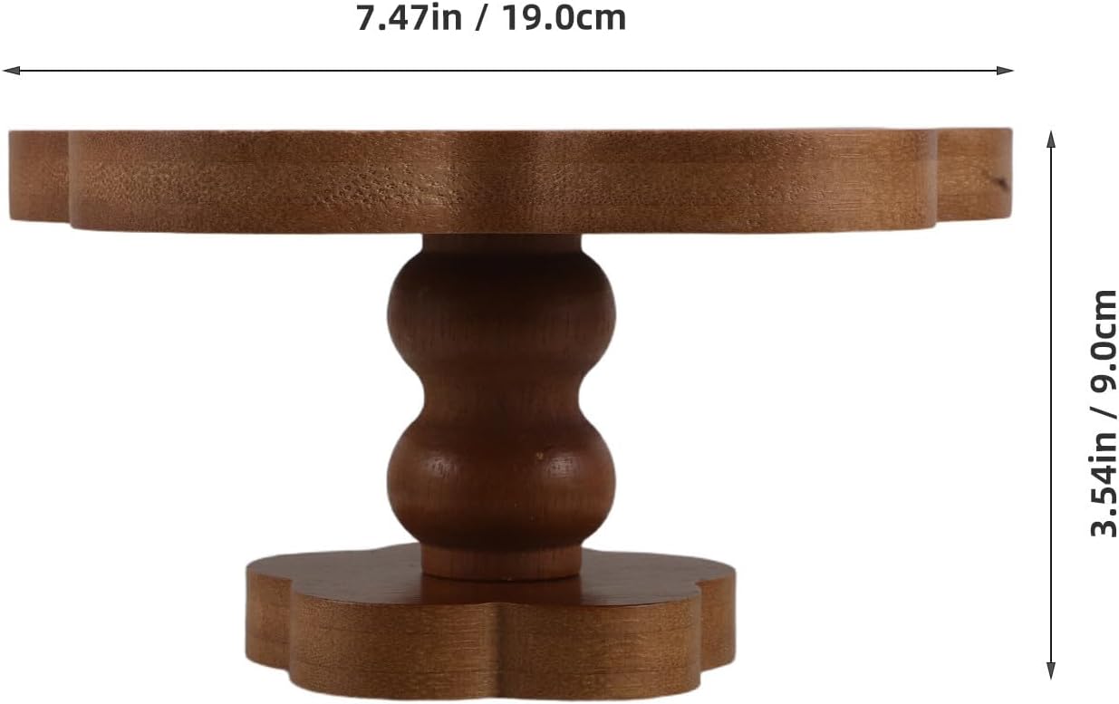 Luxshiny Wood Footed Aromatherapy Candle Tray 17x9cm, Decorative Wooden Jewelry and Trinket Dish for Home Décor, Tabletop Centerpiece Organizer