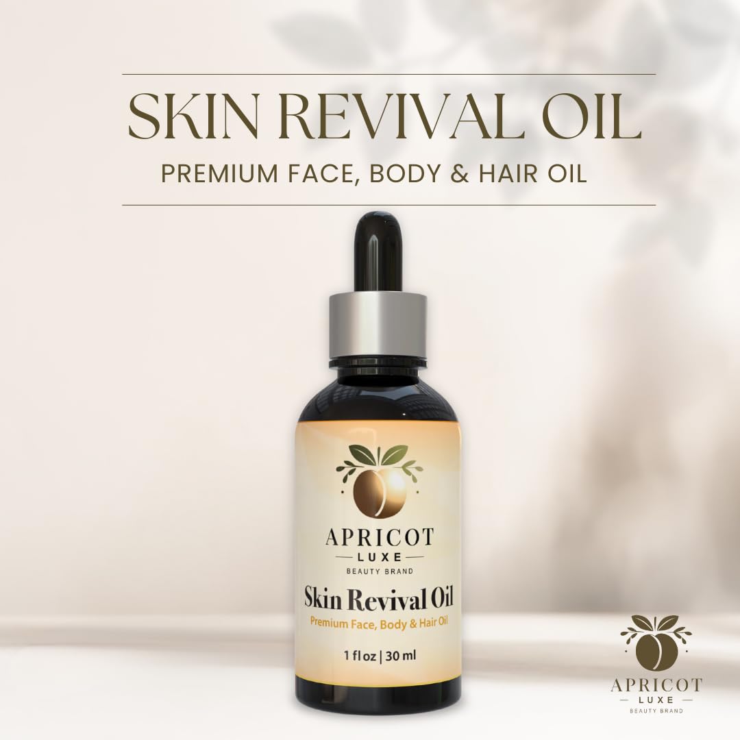 Richardson Nutritional Center Luxe Skin Revival Organic Apricot Kernel Oil Cold Pressed 100% Pure and Natural for Skin