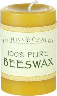 Bee Hive Candles 100% Pure Beeswax Pillar Candle (3" x 4")