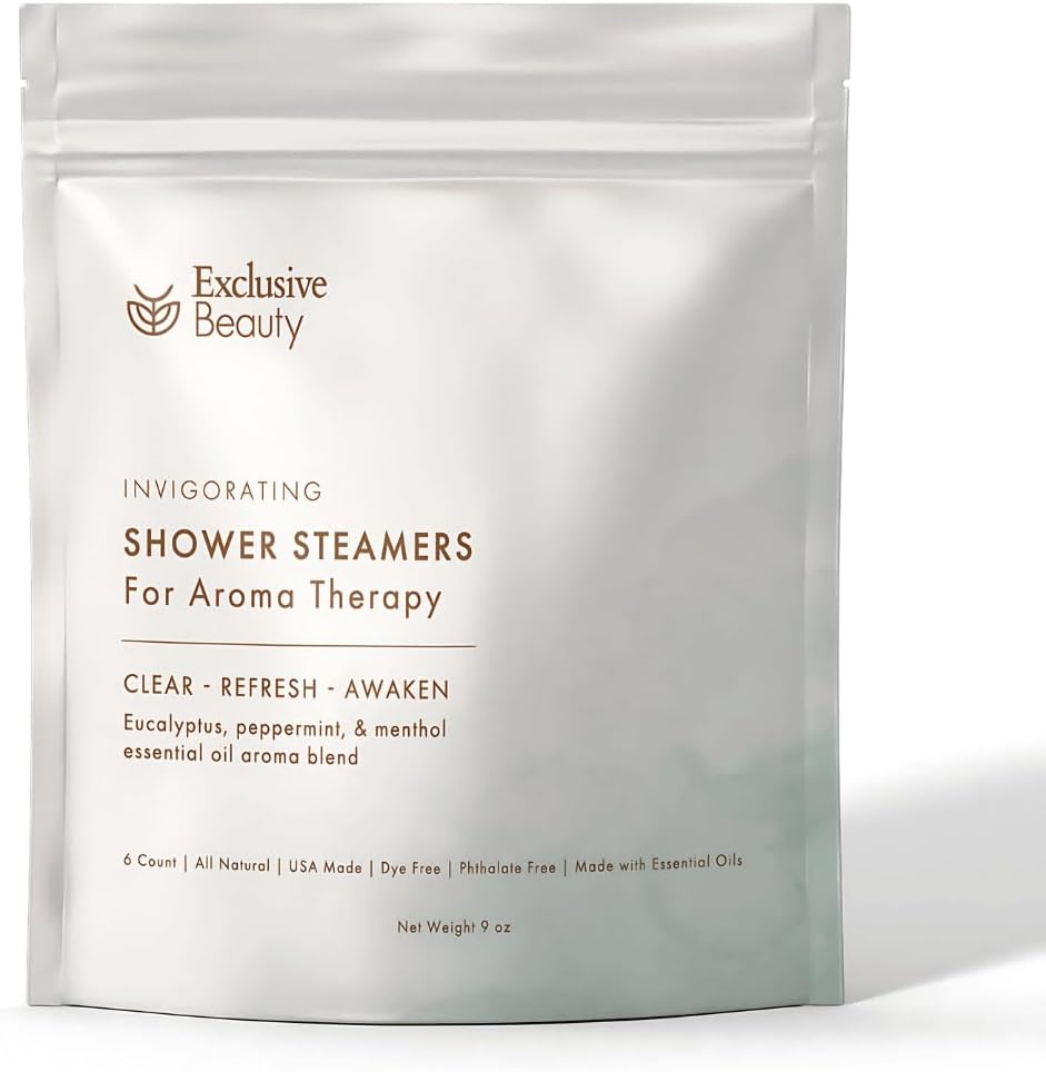 Shower Steamers Aromatherapy, 6-Count - for Sinus Relief, Relaxation, Valentines Day Gift, Birthday Gift for Women, Clean Ingredients, All Natural - Eucalyptus, Mint & Menthol Essential Oils