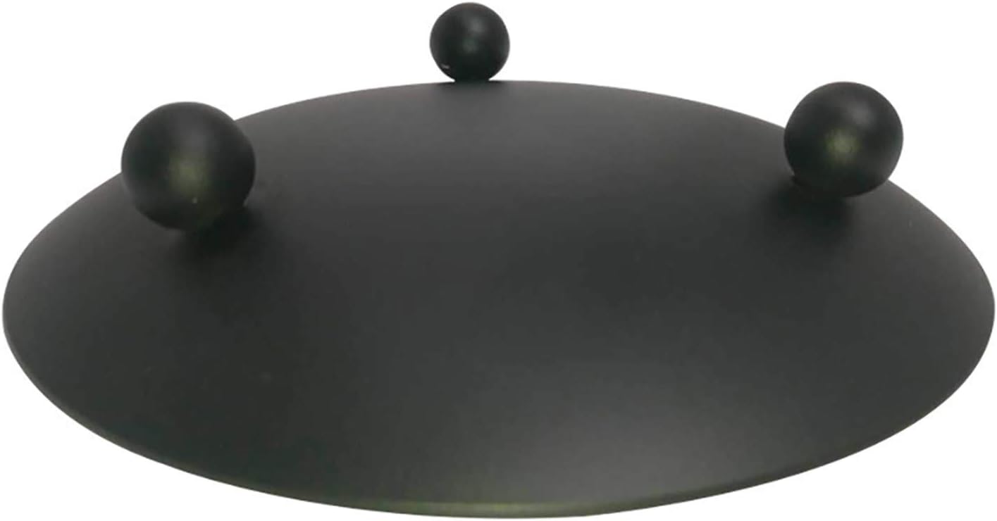 YYaaloa 2 pcs Black Decorative Iron Plate Candle Holder 4.33'' Candle Stand Candle Plate for LED & Wax Candles, Incense Cones, Spa, Weddings (Black-2 Pack)