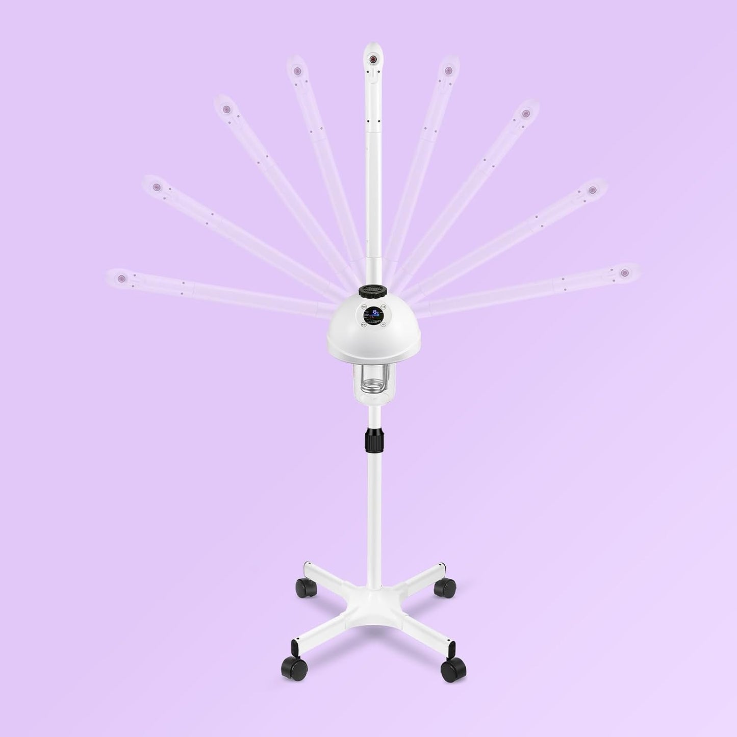 Professional Facial Steamer, Vaporizador Facial with Steam Adjustable & Timer, Movable Arm, Preheating Esthetician Steamer, Home Beauty Salon SPA