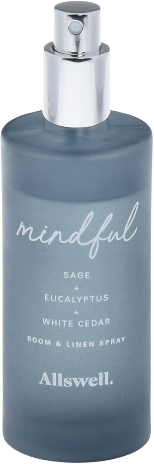 AW- Scented Room & Linen Spray 3.4 Fl oz (100mL) (Mindful (Sage + Eucalyptus + White Cedar))